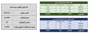 معامله ۴۲ کیلوگرم شمش نقره در بورس کالا