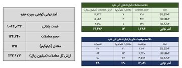 ۱۳۸ کیلوگرم شمش نقره در بورس کالا معامله شد
