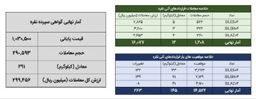۳۰۳ کیلوگرم شمش نقره در بورس کالا معامله شد