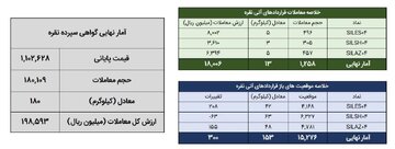 ۱۹۳ کیلوگرم شمش نقره در بورس کالا معامله شد