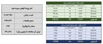 معامله ۴۲۰ کیلوگرم شمش نقره در بورس کالا