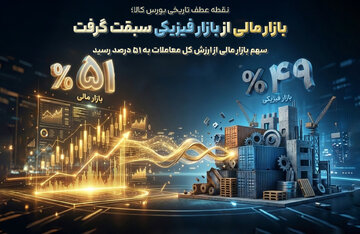 بازار مالی از بازار فیزیکی سبقت گرفت/ سهم بازار مالی از ارزش کل معاملات به ۵۱ درصد رسید