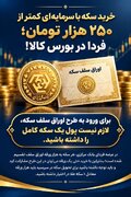 خرید سکه با سرمایه‌ای کمتر از ۲۵۰ هزار تومان؛ فردا در بورس کالا!